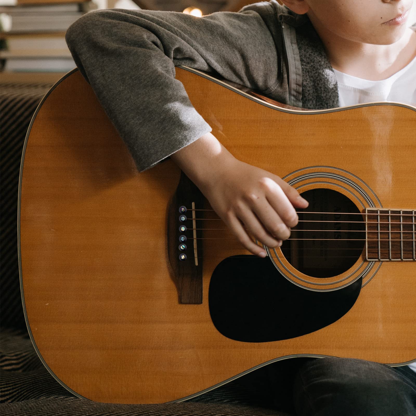 SAVITA 6pcs Ebony Guitar Bridge Pins, Acoustic Guitar Bridge Pegs for 6 and 12 Strings Replacement Parts Guitar String Pins with